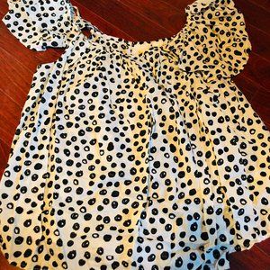 Maeve  Black Dot Top Anthropolgie